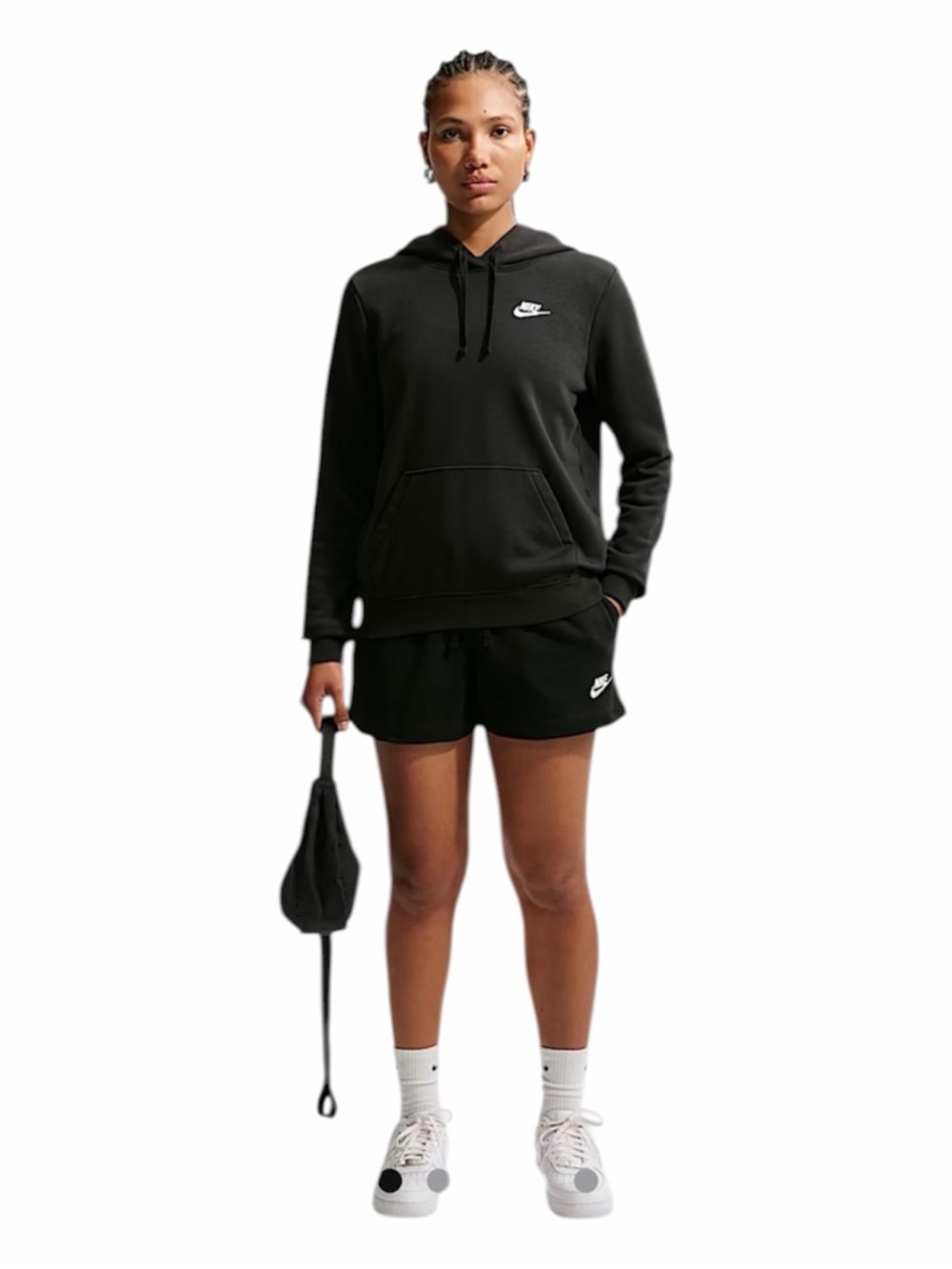 Nike Club Fleece Black Shorts Women’s | Size Medium | DQ5802-010 | Athleisure